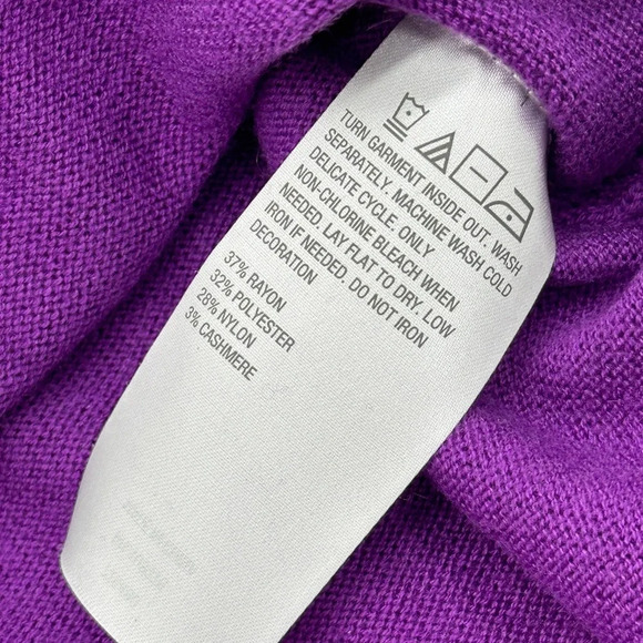 Iman Sz XS Sweater Top Tunic Rhinestone Jewel Beads Cashmere Blend - Picture 8 of 10